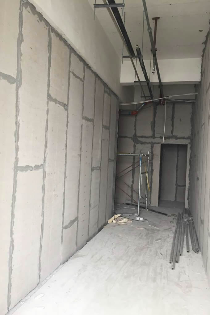 輕質復合隔墻板施工情況